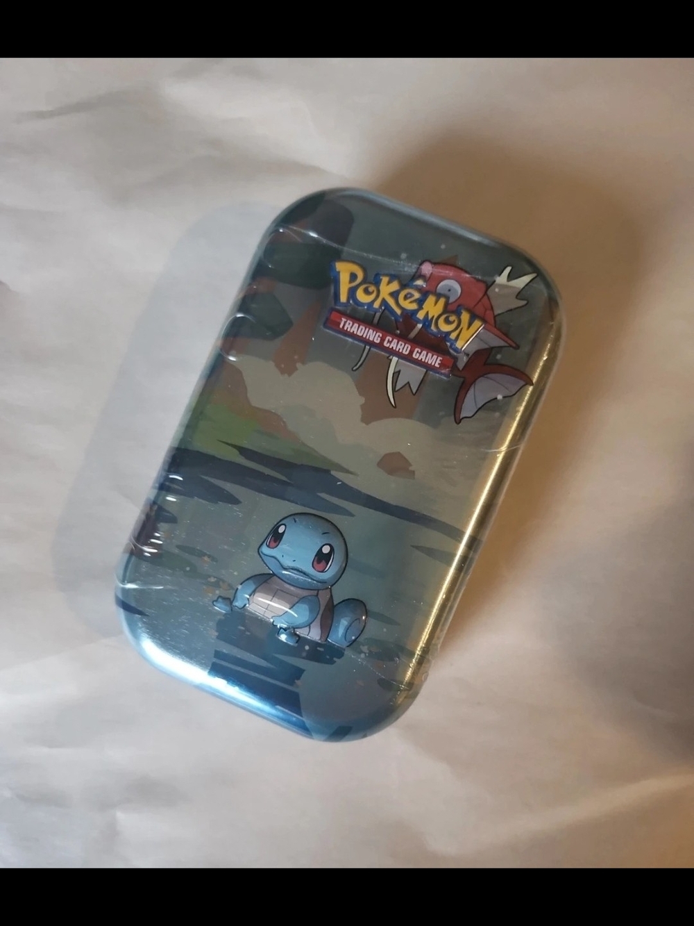 Pokemon Trading Card Tin Featuring Squirtle Kanto TCG Fusion Strike New Sealed